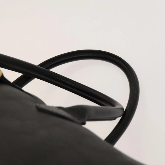 Christian Dior Trotter Canvas Boston Bag Black Gold Auth SW984 - Picture 9 of 16